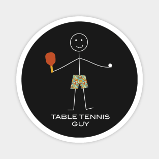 Funny Mens Table Tennis Design Magnet